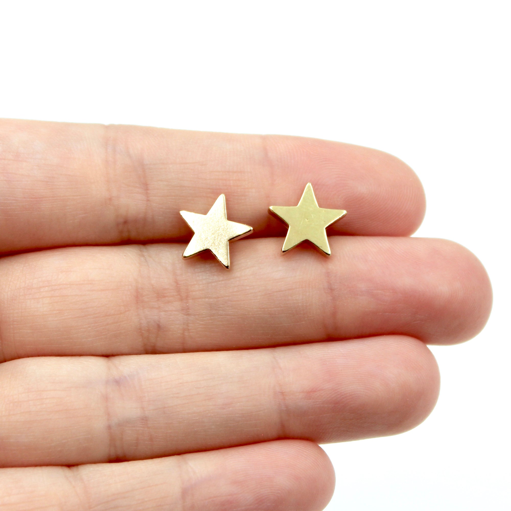 Star Earrings - Brass