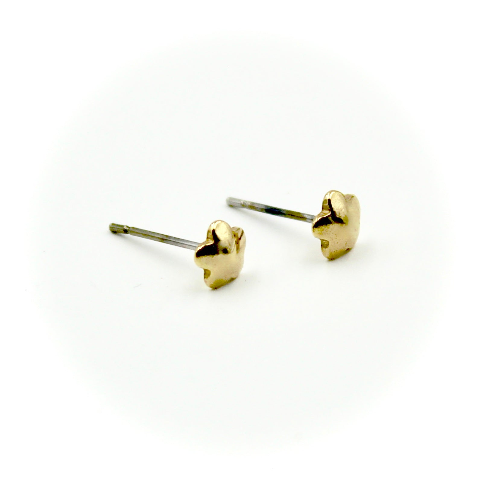 Flower Earrings - Brass