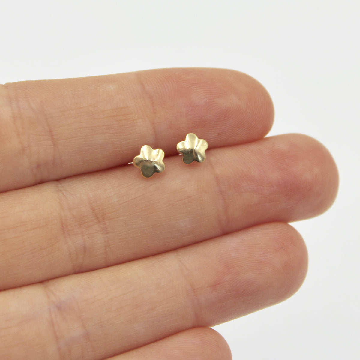 Flower Earrings - Brass
