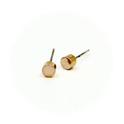 Cylinder Earrings - Brass
