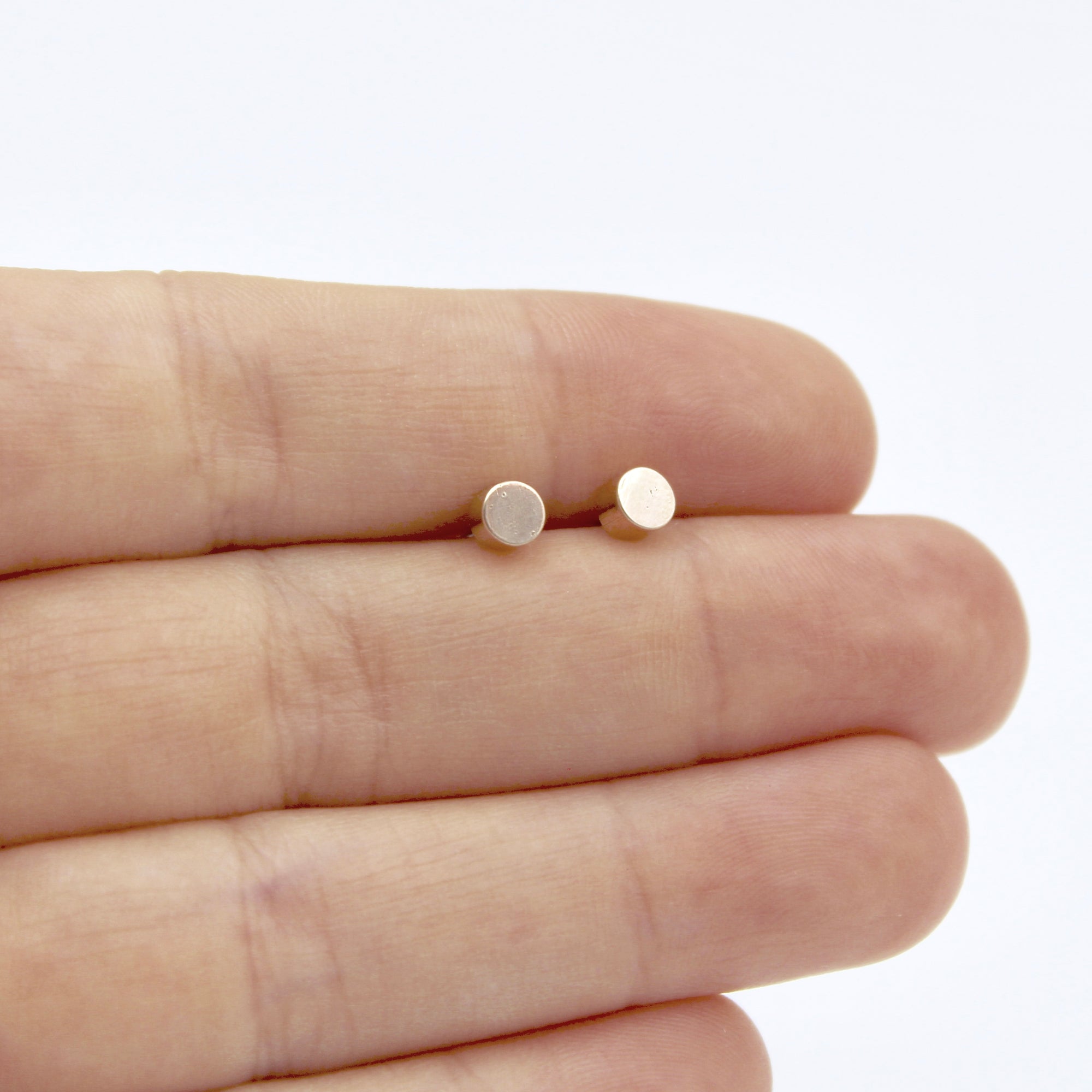 Cylinder Earrings - Brass