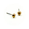 Cabochon Earrings - Brass
