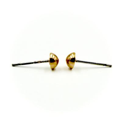 Cabochon Earrings - Brass