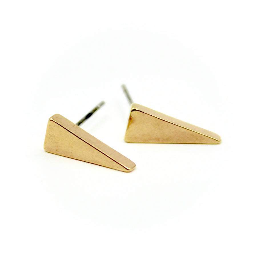 Long Spike Earrings - Brass