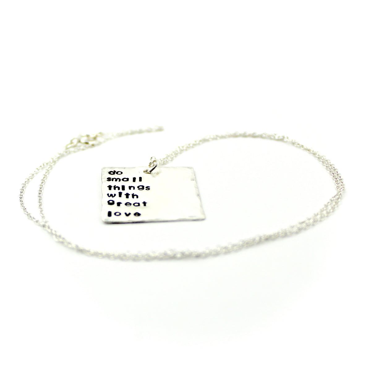 Do small things with great love Square Necklace