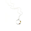 Citrine & Rose Circle Necklace