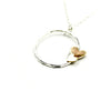 Double Heart Circle Necklace