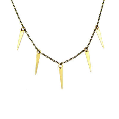 Sprinkle Necklace - Brass Spike