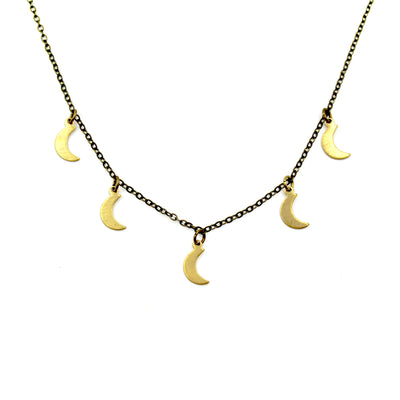 Sprinkle Necklace - Brass Moon