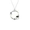 Domed Pieces Circle Necklace