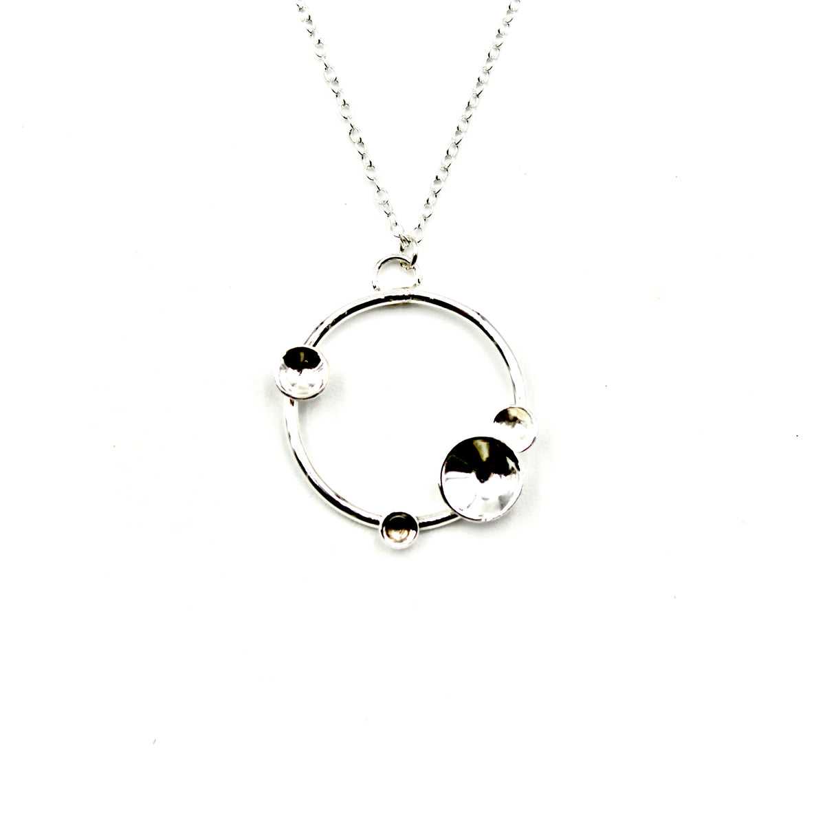 Domed Pieces Circle Necklace
