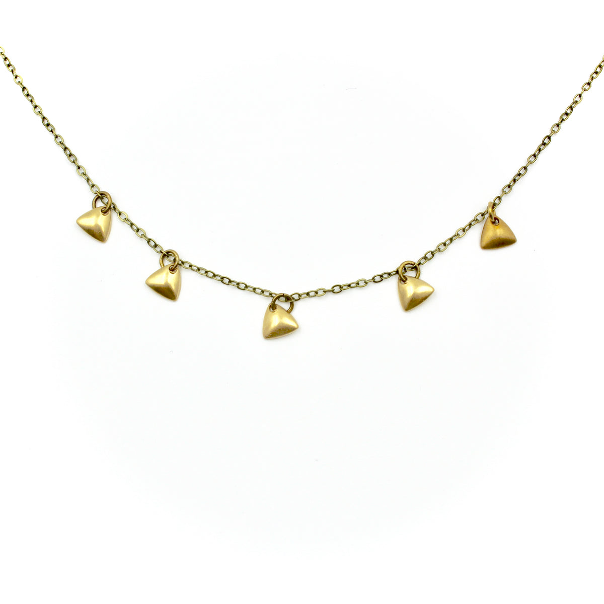 Sprinkle Necklace - Brass Triangle