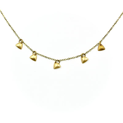 Sprinkle Necklace - Brass Triangle