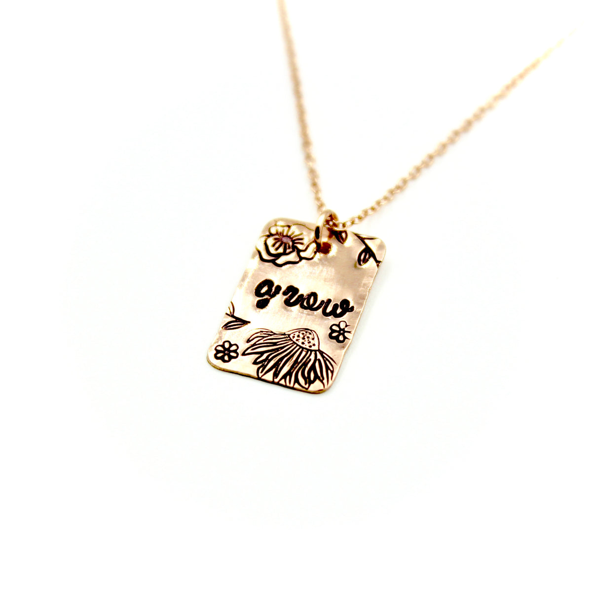 Grow Rectangle Rose Gold-Filled Necklace