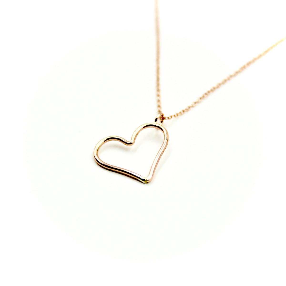 Open Heart Rose Gold-Filled Necklace