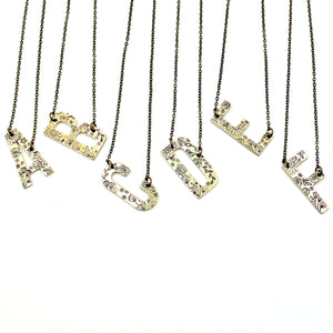Floral Initial Necklace