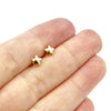 Tiny Star Earrings - Brass