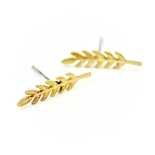 Branch Earrings - Brass