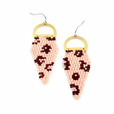 Hannah Earrings - Woven Seed Beads
