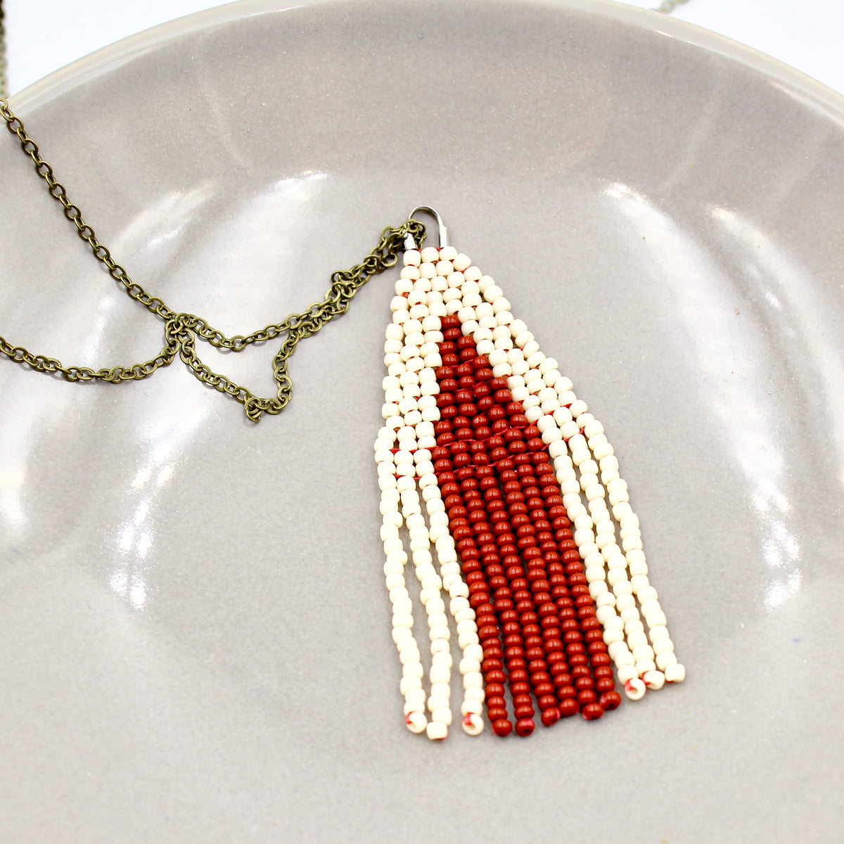 Nicole Necklace - Woven Seed Beads