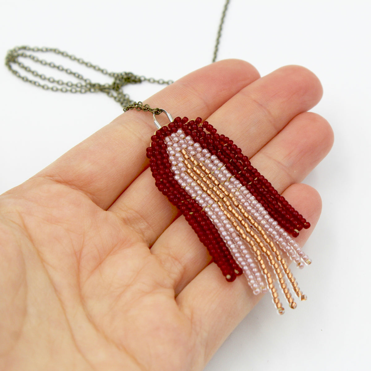 Zumma Necklace - Woven Seed Beads