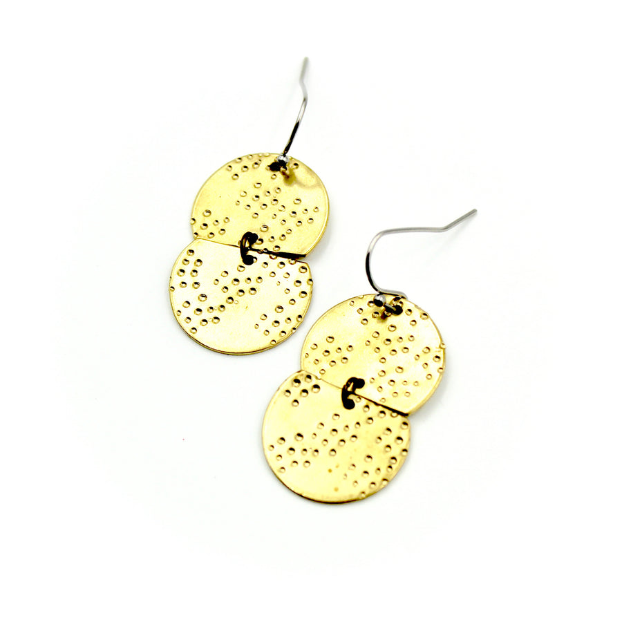 Stamped Bubble Earrings