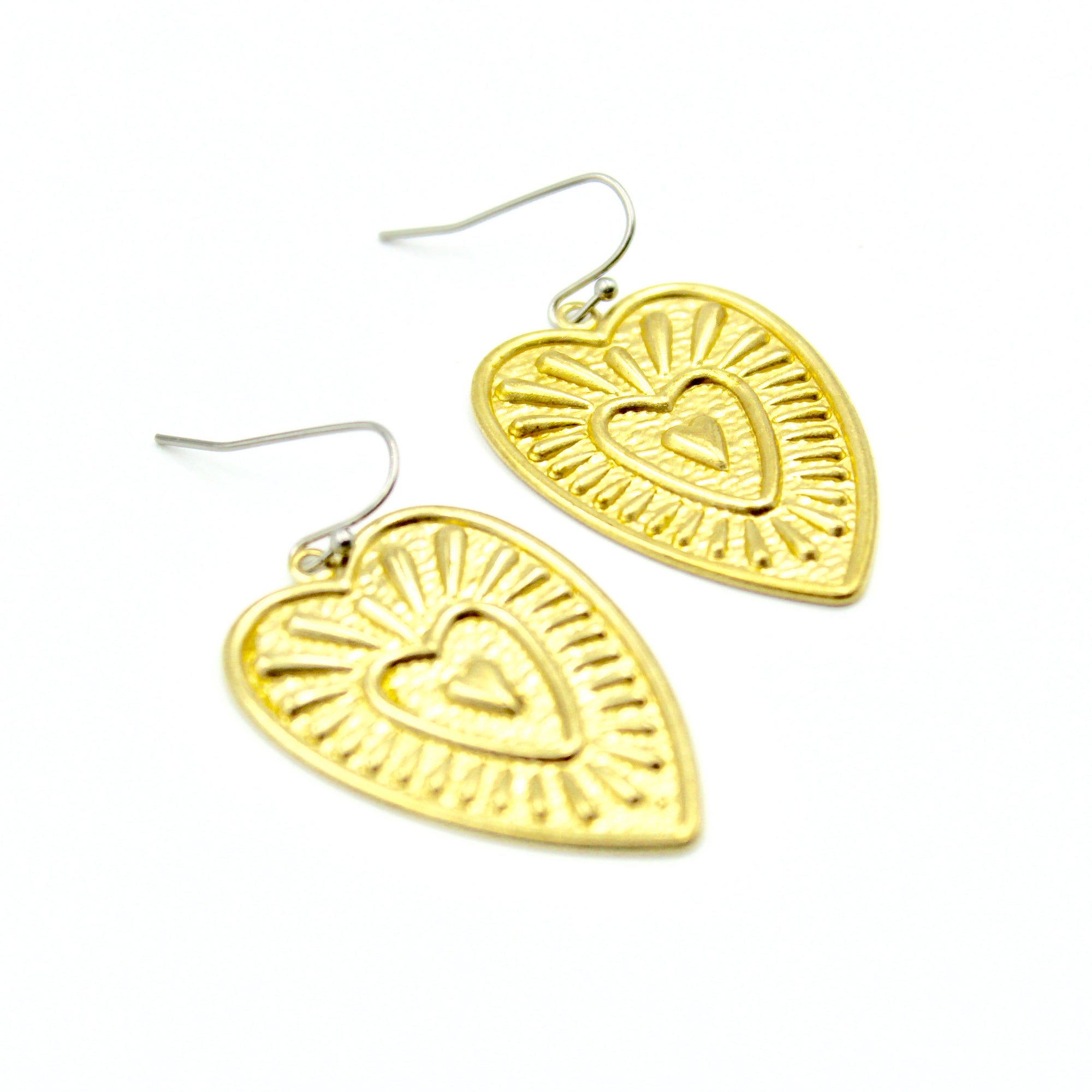 Heart Pendent Earrings