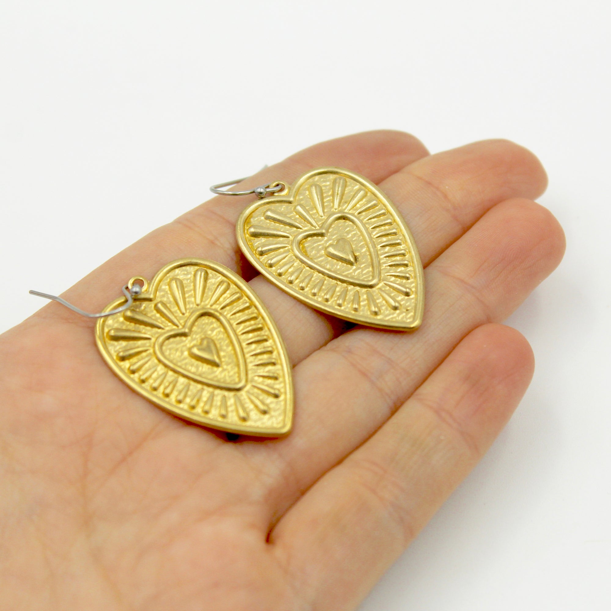 Heart Pendent Earrings