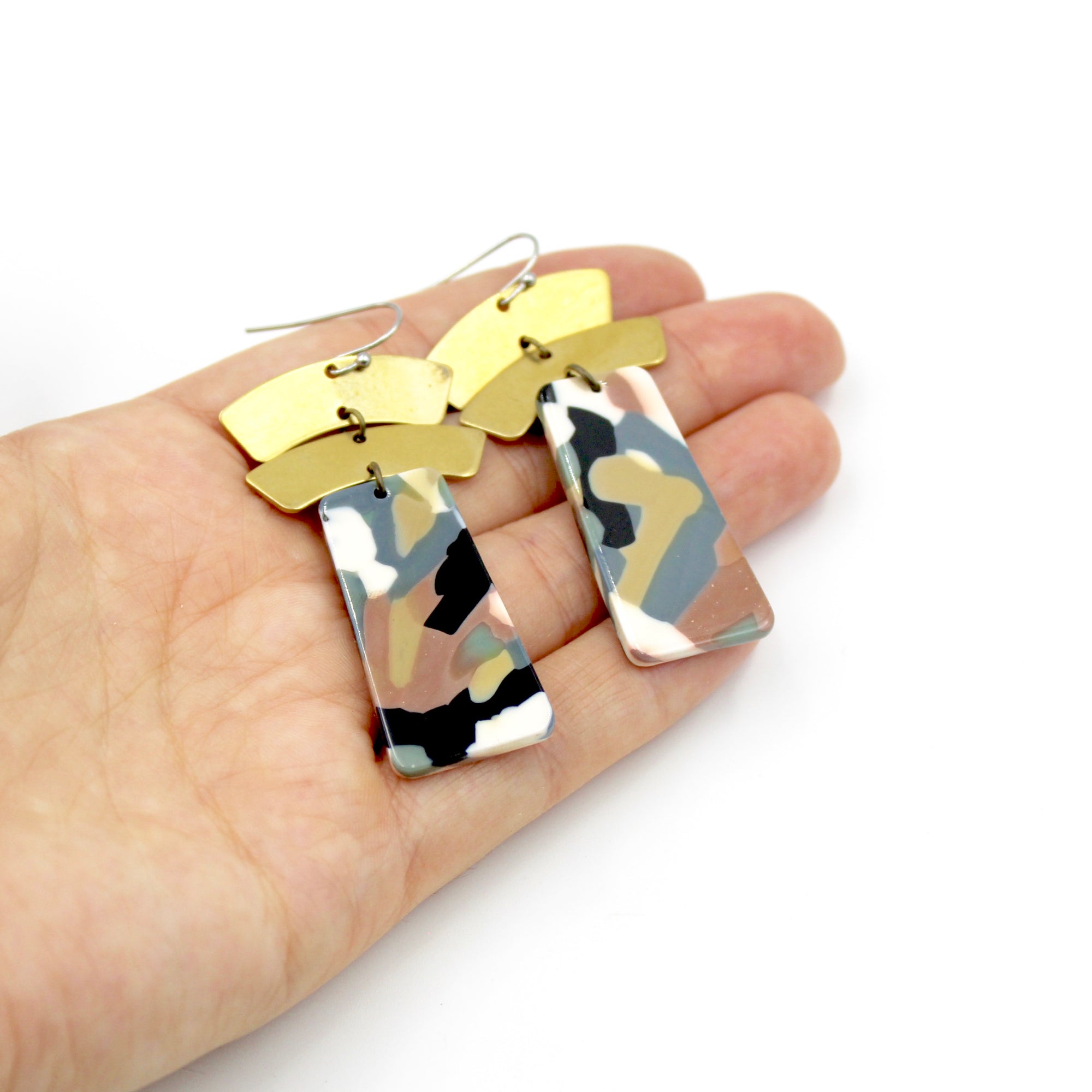 Chunky Drop Earrings - Neutral