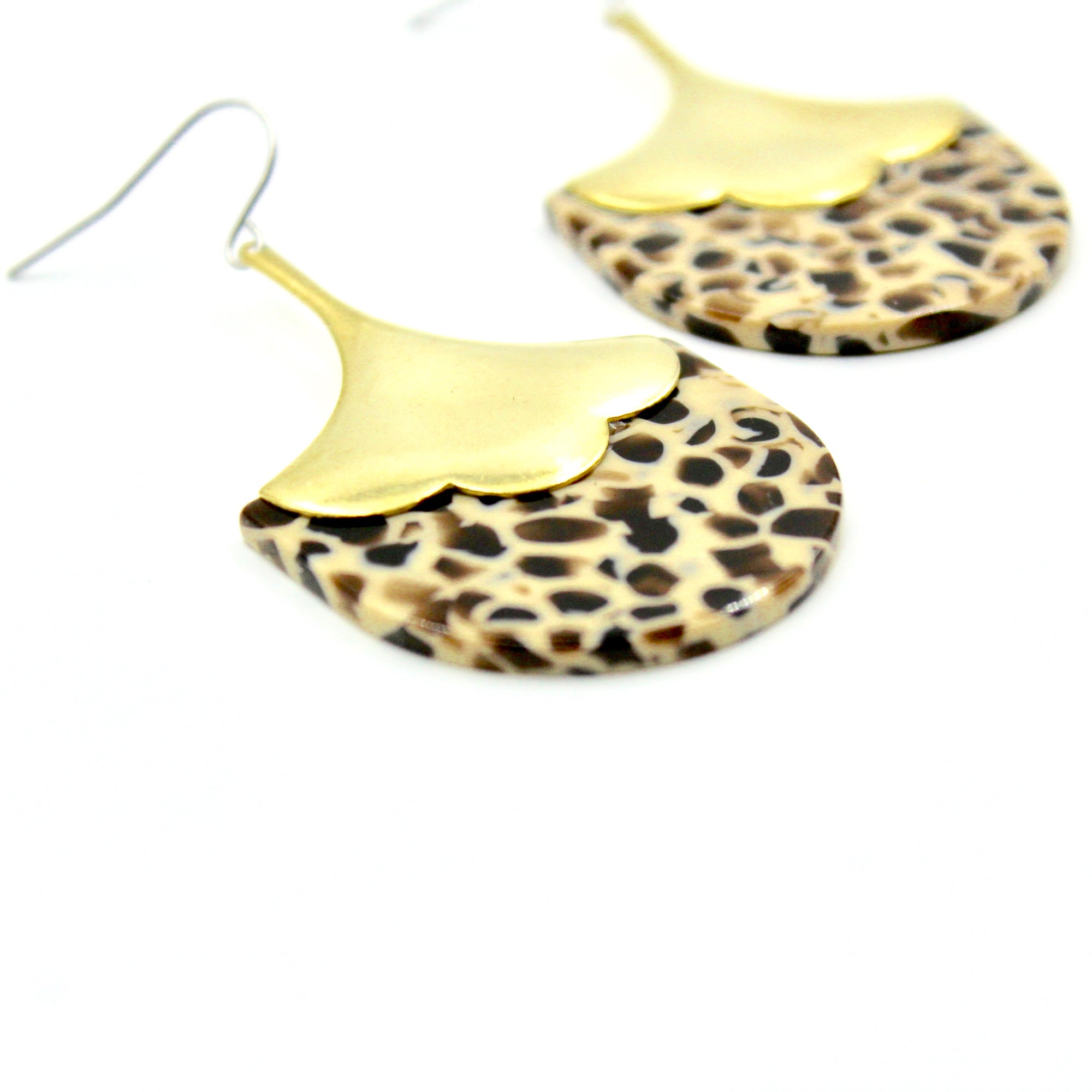 Petal Drop Earrings (Brown)