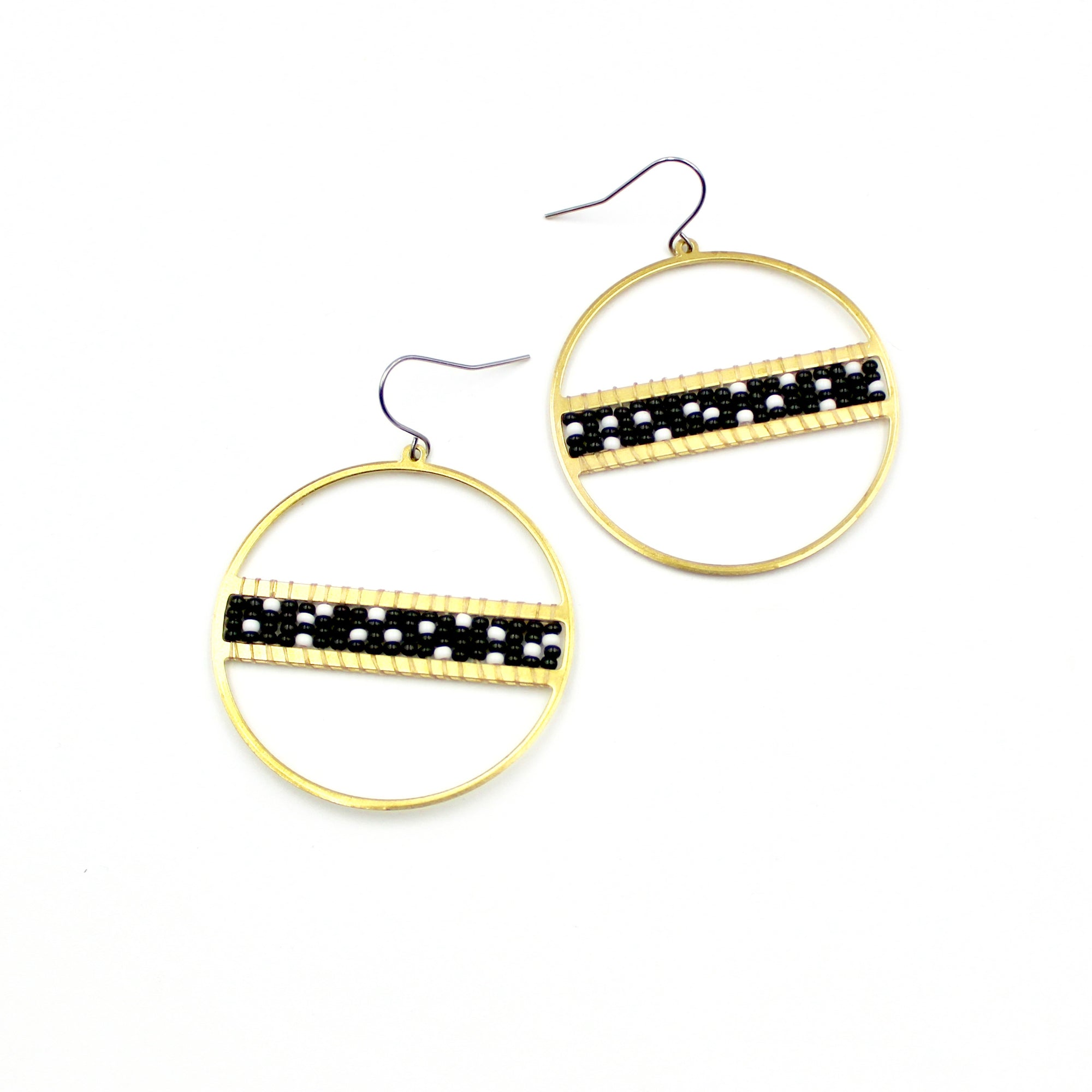 Dehzra Earrings - Woven Seed Beads
