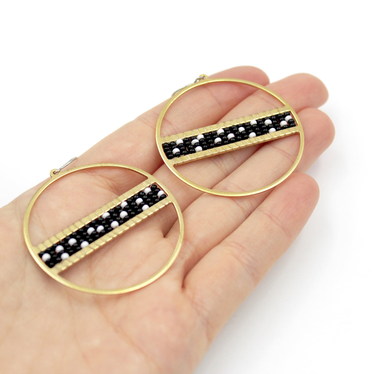 Dehzra Earrings - Woven Seed Beads