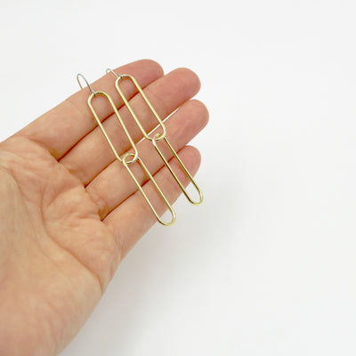 Paperclip Link Earrings