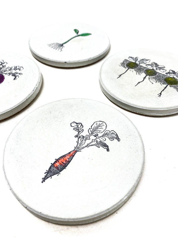 Garden Party Concrete Coasters