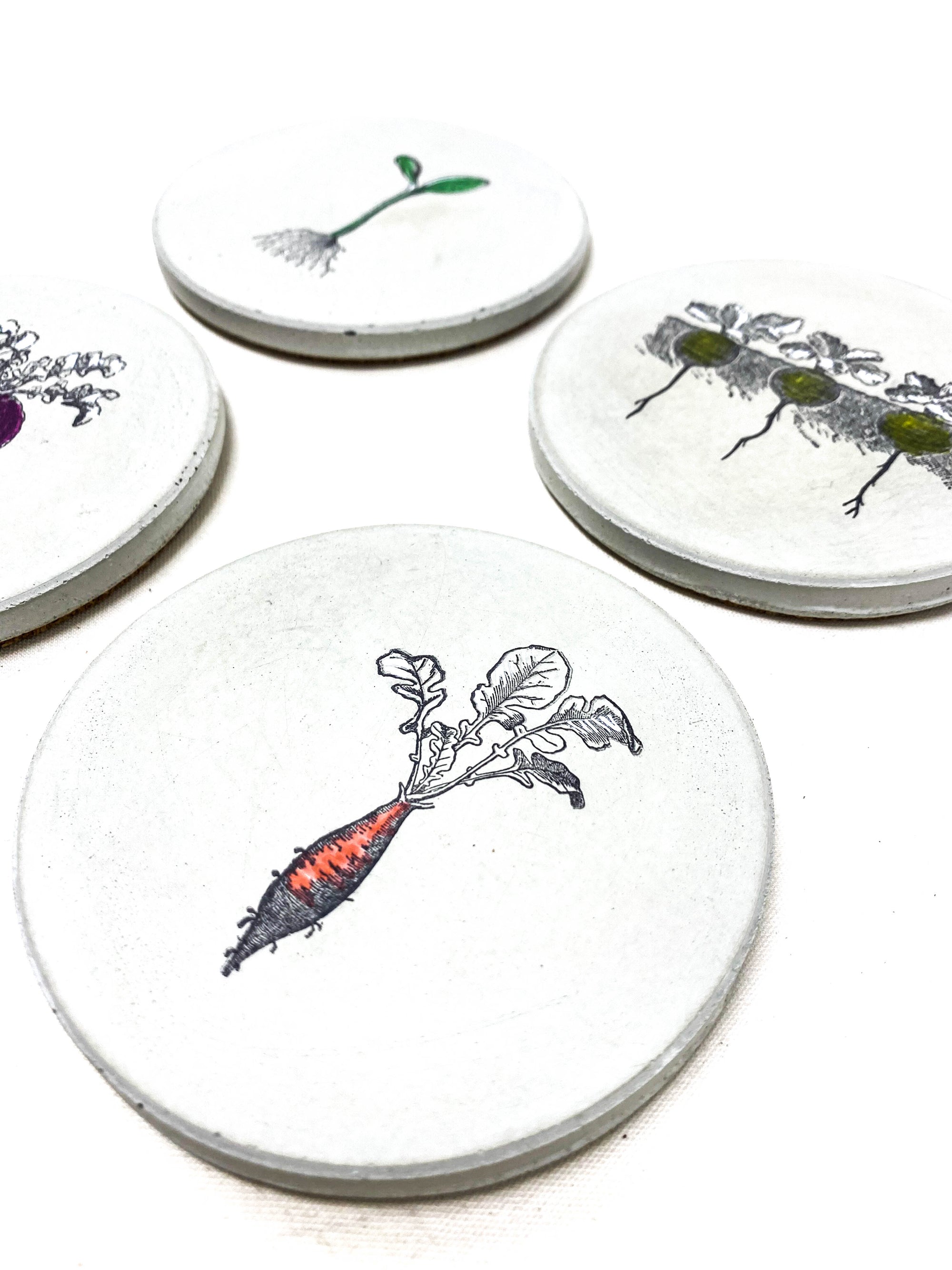 Garden Party Concrete Coasters