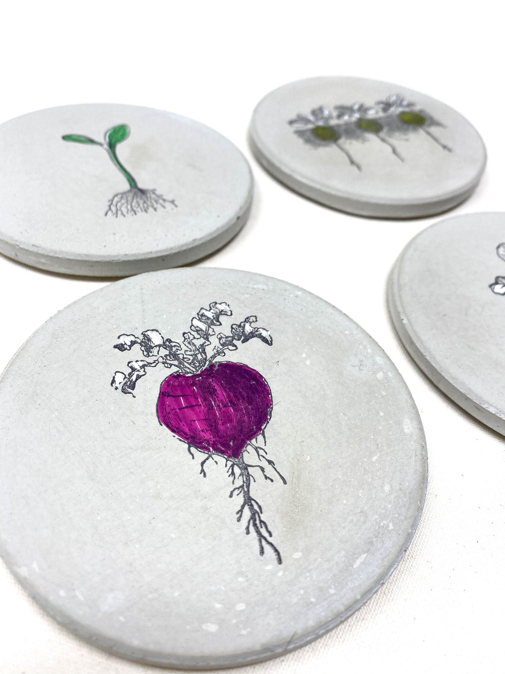 Garden Party Concrete Coasters