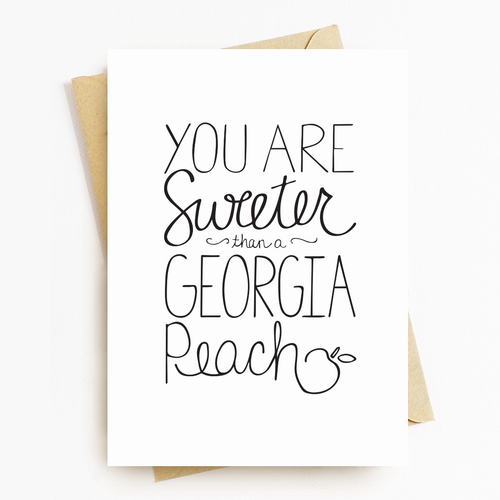 "Sweeter Than A Georgia Peach" Greeting Card Set