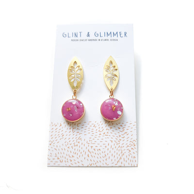 Eimear Gemstone and Resin Earrings