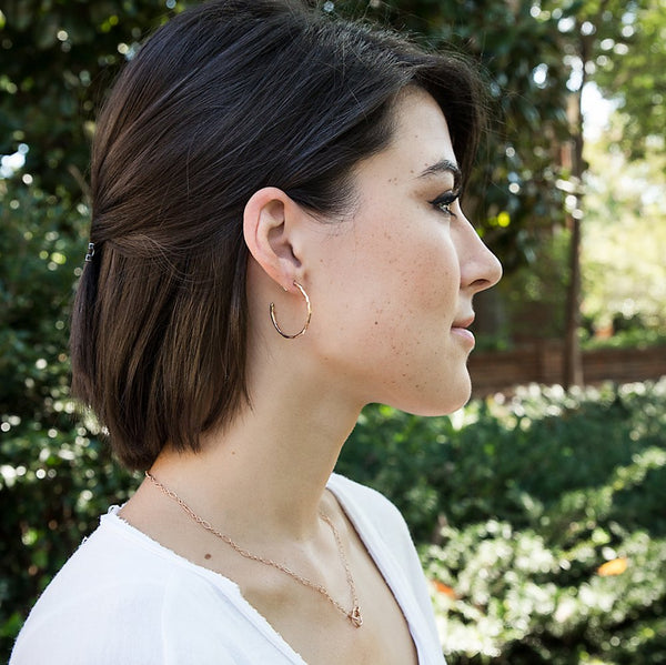 hoop earrings - rose gold-filled