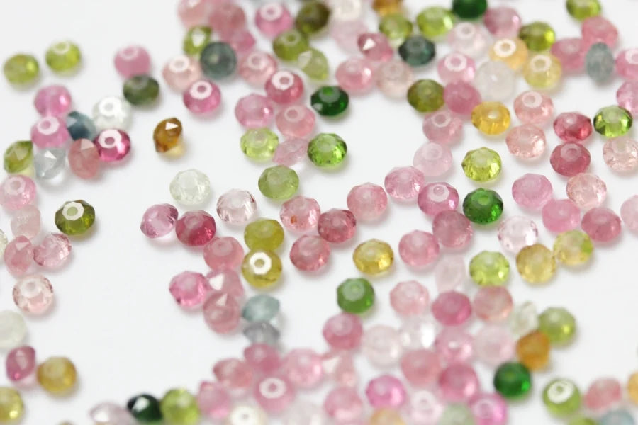 Happiness Gold-Filled Hoop Earrings - Rainbow Tourmaline