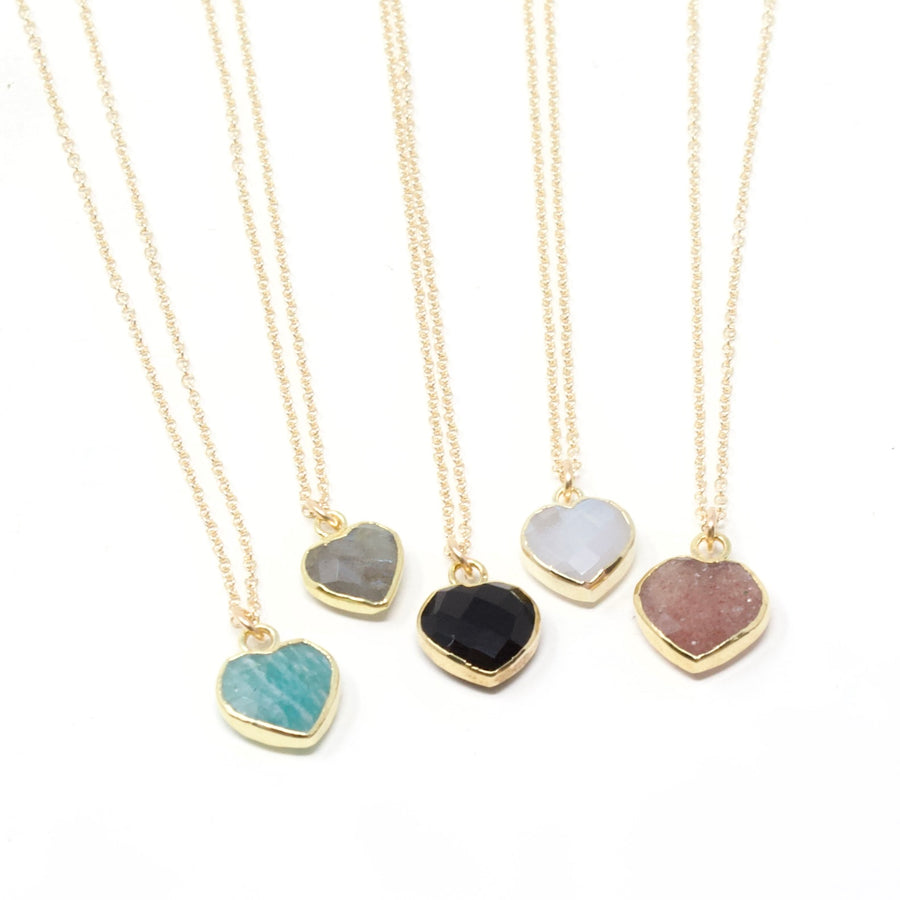 Gemstone Heart Necklace