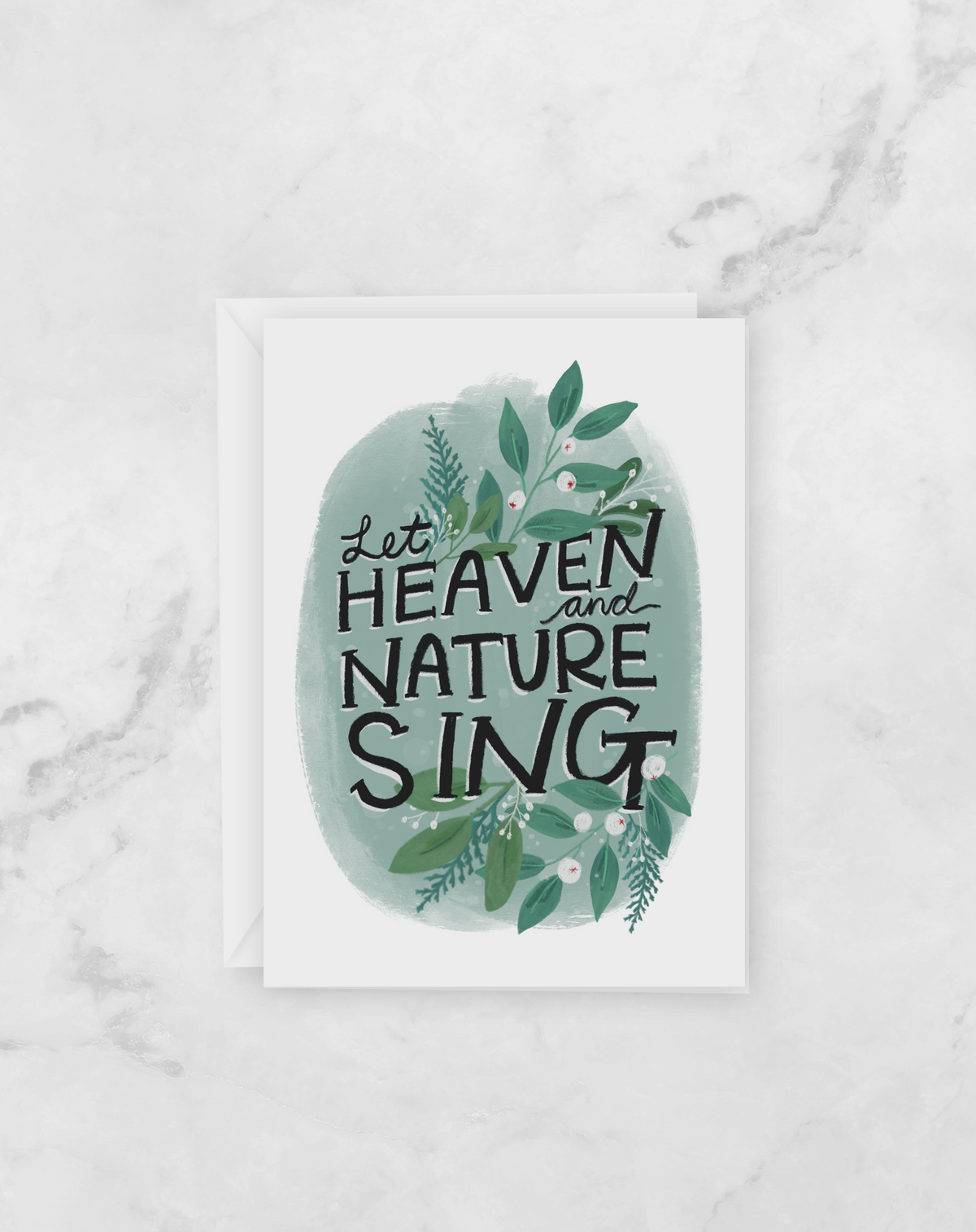 Holiday Greeting Card - Heaven & Nature Sing - Christmas Cards - Peach or Plum