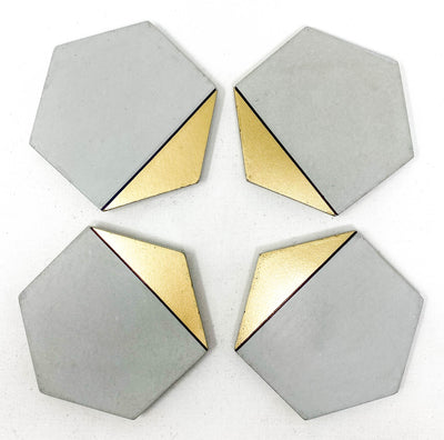 Hexagon Concrete Coasters
