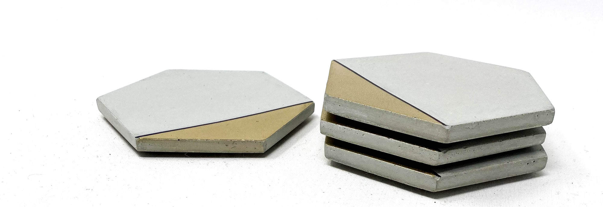 Hexagon Concrete Coasters