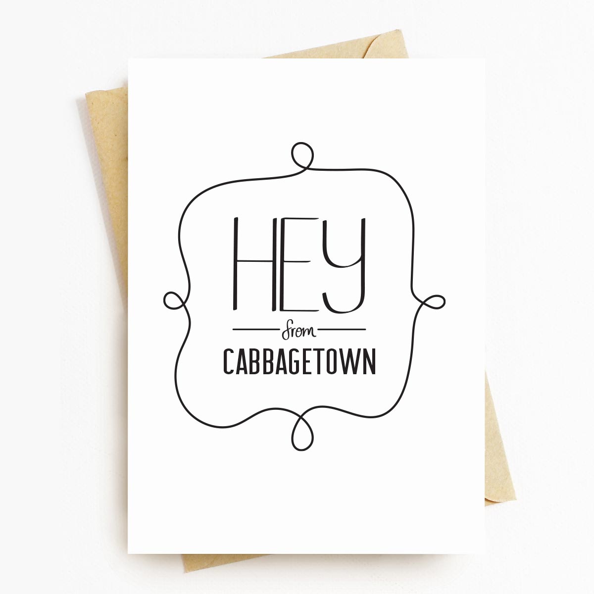 Hey From Cabbagetown Neighborhood Greeting Card