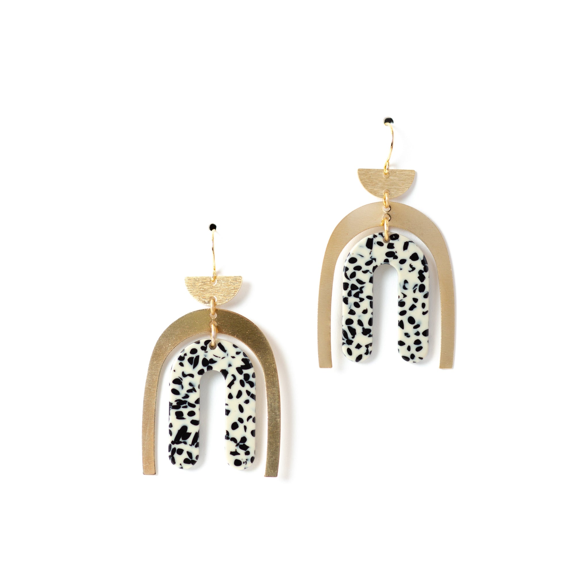 Arch Acrylic Earrings - Speckled