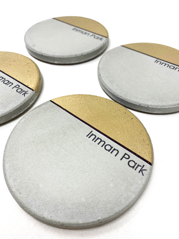 ATL Neighborhood Concrete Coasters