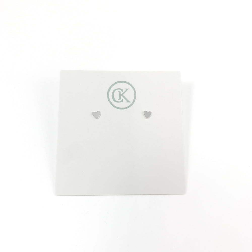 Mini Heart Stud - sterling