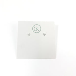 Mini Heart Stud - sterling