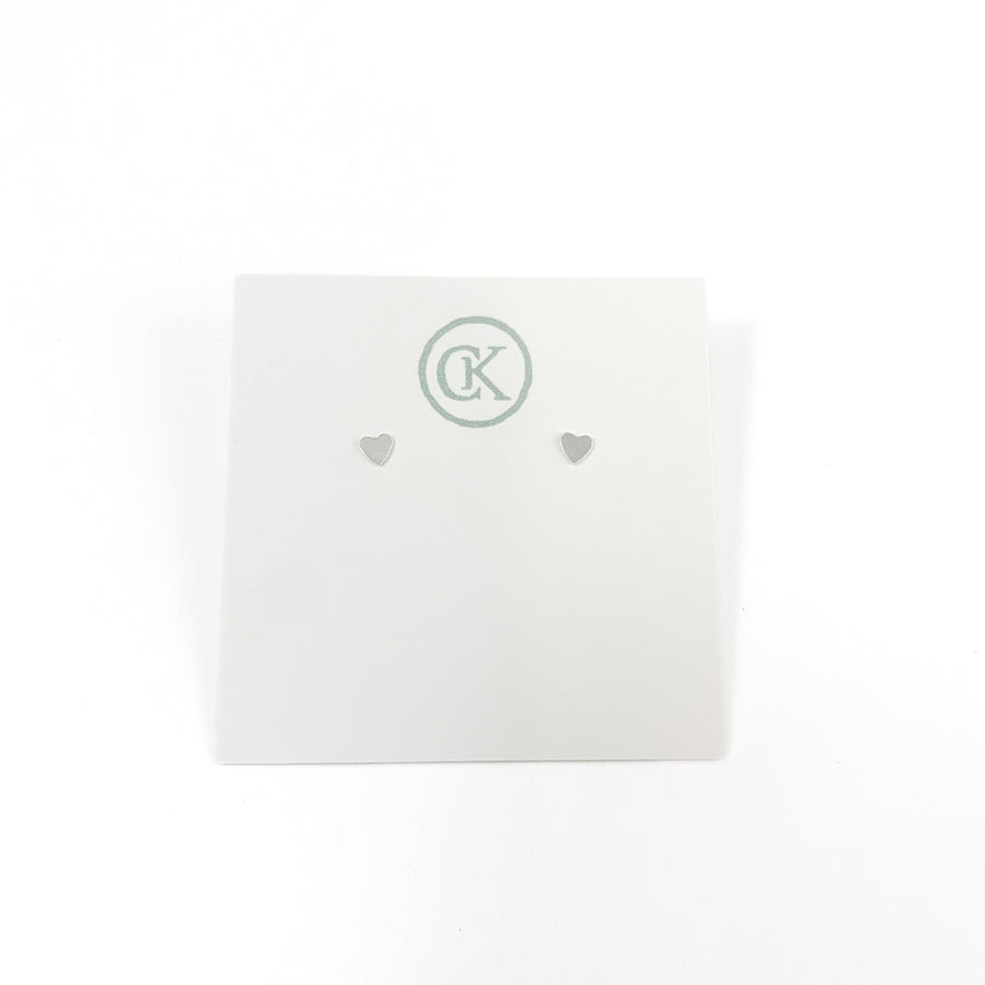 Mini Heart Stud - sterling